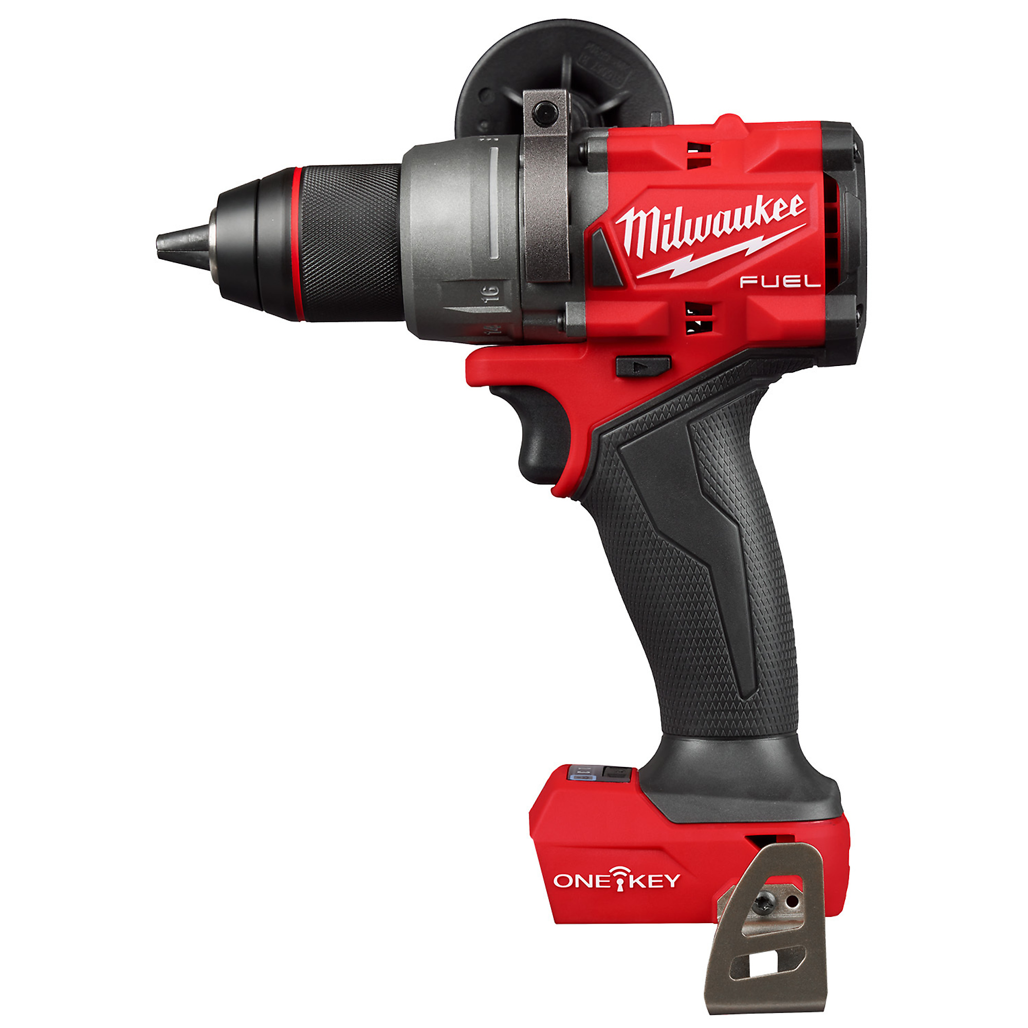 Milwaukee, M18 FUEL 1/2” Hammer Drill/Driver w/ ONE-KEY, Chuck Size 1/2 in, Max. RPM 2100 Max. Blows Per Minute 1400 Model# 2906-20
